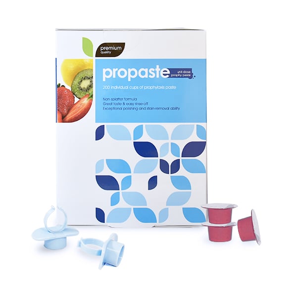 ProPaste Medium Grit Strawberry Flavored Prophy Paste with Fluoride 200/Bx. Non-Splatter Formula