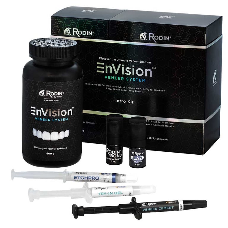 Rodin Envision Intro Kit, Shade A1, Includes: 1 x 600gm envision veneer resin, 2 x 3gm veneer