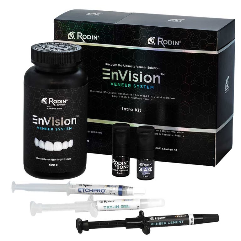 Rodin Envision Intro Kit, Shade B1, Includes: 1 x 600gm envision veneer resin, 2 x 3gm veneer