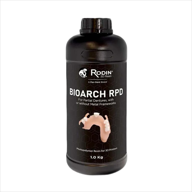 Rodin BioArch RPD 3D Printing Resin, Digital Dentures, 1/Pk. Features a high-performance