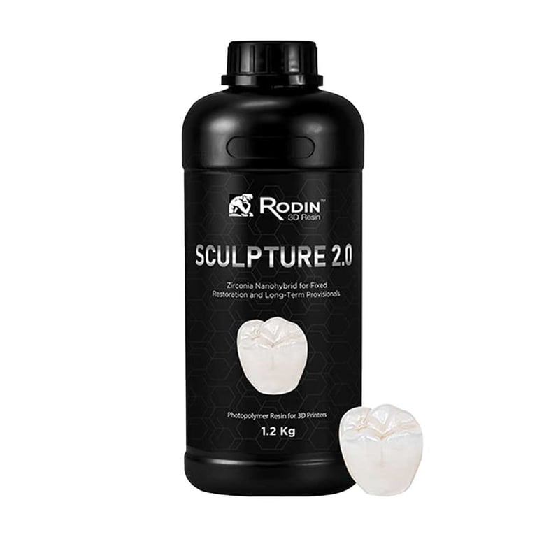 Rodin Sculpture 2.0 Zirconia-Infused 3D Printing Resin, Shade B1, 1.2kg Bottle, 1/Pk. Class II