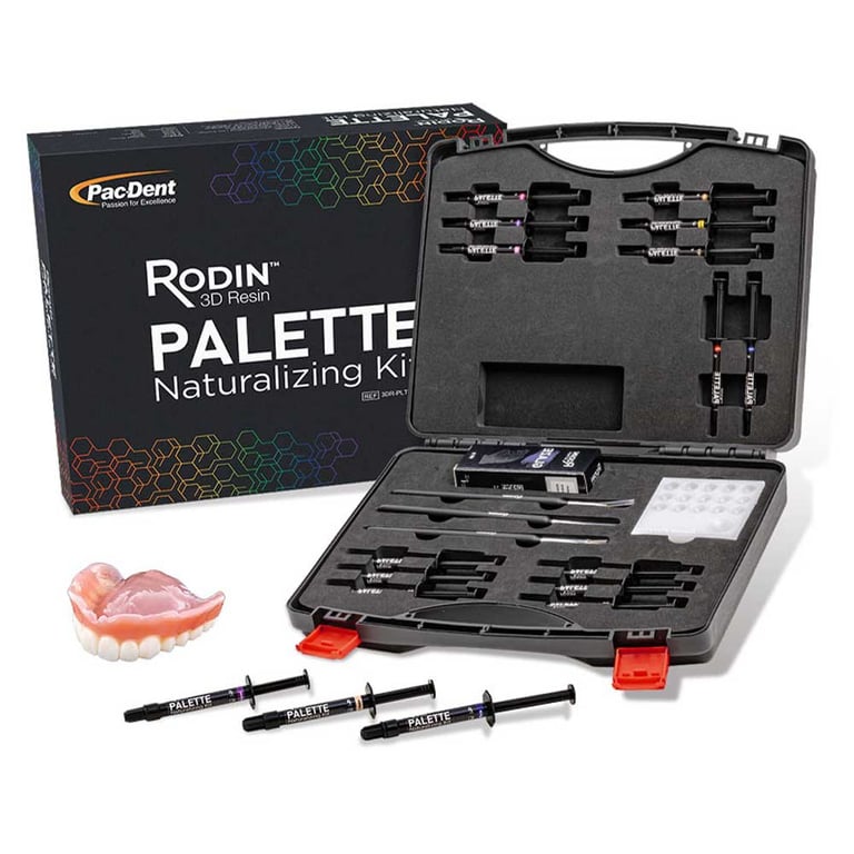 Rodin Palette Naturalizing Kit. Includes: 1mL each shade: A Base, B Base, C Base, D Base, Cream