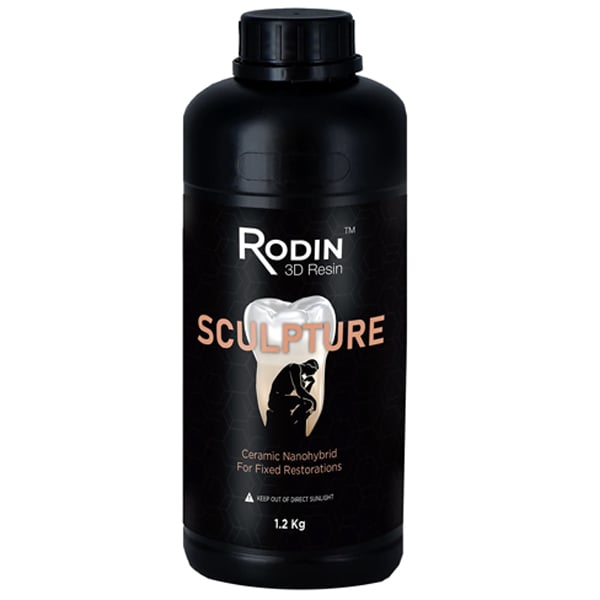 Rodin Sculpture Ceramic Nanohybrid 3D Resin Bleach, 1.2kg Bottle, 1/Pk