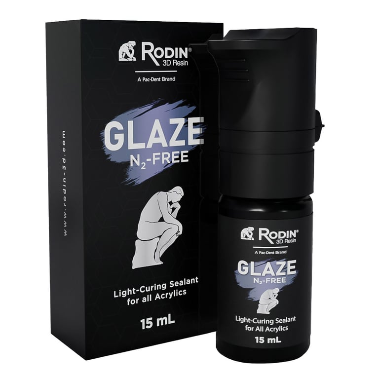 Rodin Glaze, N2-Free, Light Cure, 15 mL Bottle, 1/Pk. Biocompatible, light-curable sealant