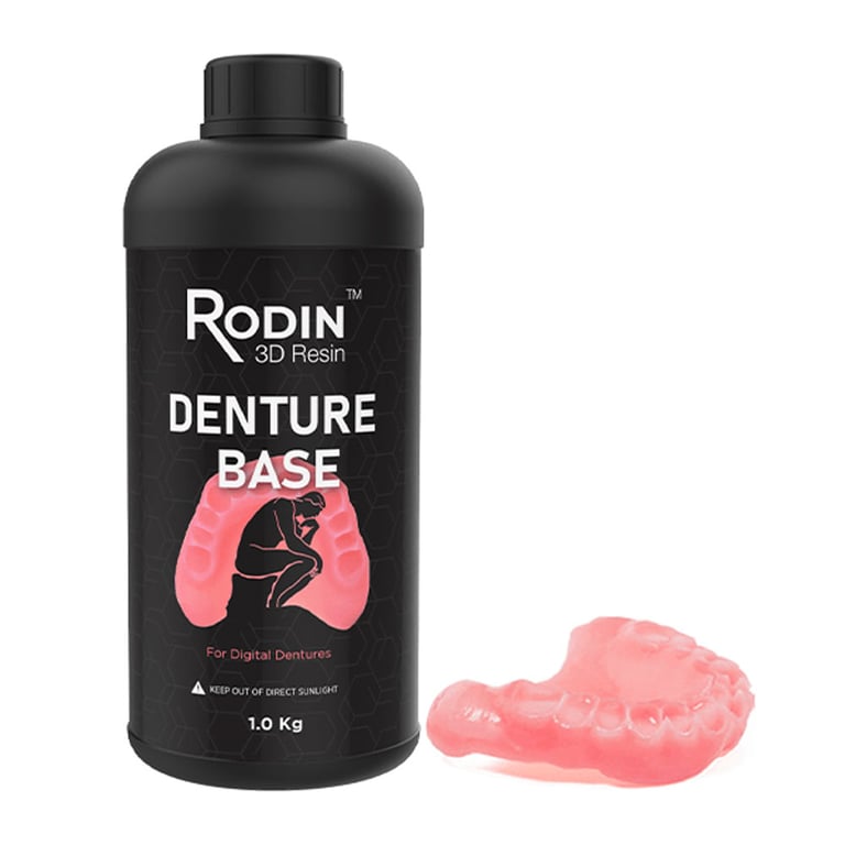 Rodin Denture Base, Light Pink, 1kg/Bottle. This advanced formula offers a new standard in denture