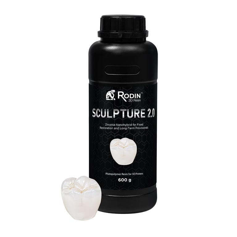 Rodin Pac-Dent Sculpture 2.0 Ceramic Nanohybrid, Shade B2, 600g/Bottle. Class II ceramic