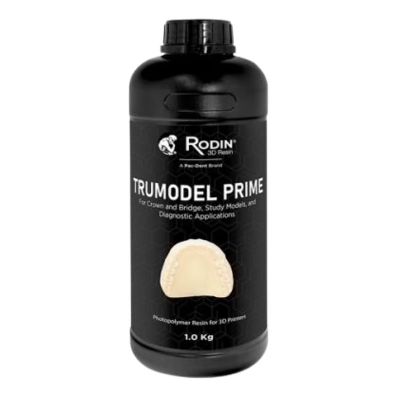 Rodin TruModel 3D Printer Resin, Prime, 1kg Bottle, 1/Pk. Engineered for restorative