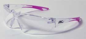 Chic Eyewear - Clear Lens & frame with Pink Tips. Designed to fit smaller, more narrow facial