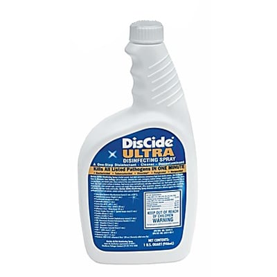 DisCide Ultra Disinfectant 1 Quart Refill Bottle. Hospital-level, one-step, ready-to-use