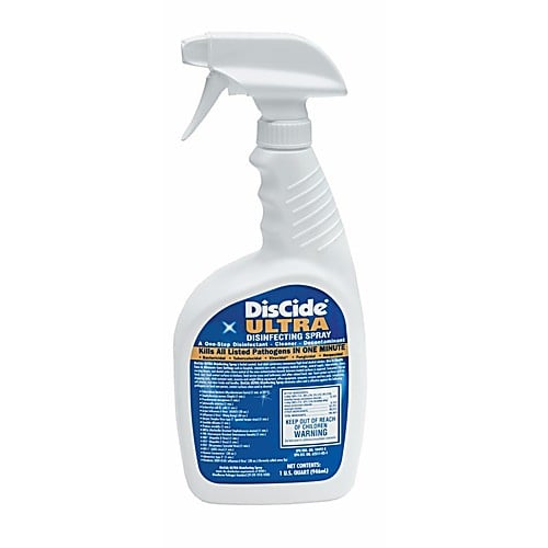 DisCide Ultra 1 Quart Bottle Disinfectant. Hospital-level, one-step, ready-to-use quaternary