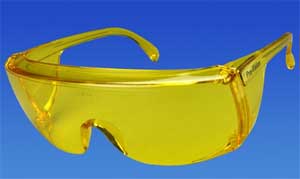 Eyesavers Protective Safety Glasses - Yellow Frame/Yellow Lens. Economical, durable "no frills"