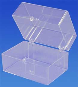 Palmero Clear Hinged Box (2 7/8" x 2" x 2") to store or organize multiple items in your dental