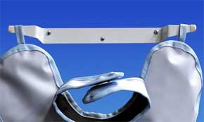 Palmero Economy Apron Hanger, White-coated stainless steel hanger. Not for use with Dual, Coat