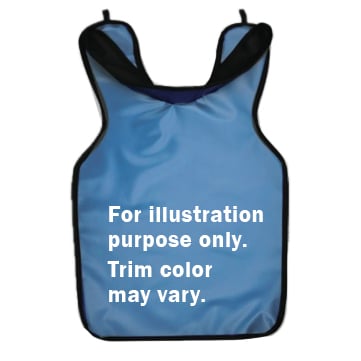 Palmero Child ProtectAll X-Ray Apron with Collar, Blue Vinyl, 20" x 20", Thyroid & Neck protector