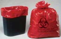 Palmero 10 gallon Infectious Waste Bags with Biohazard Waste Symbol, Box of 100 bags