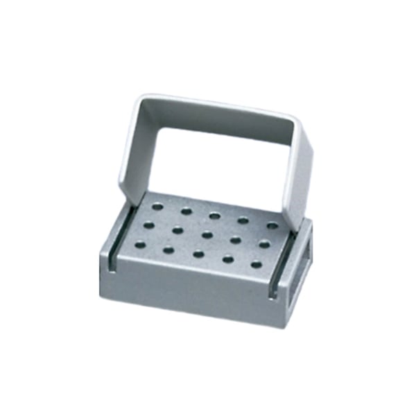 Palmero 15-Hole LA Anodized Aluminum Bur Block. Holds 15 LA Burs. Can be autoclaved, dry-heat