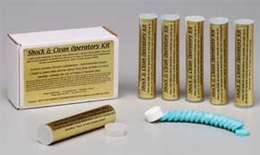 Shock & Clean Operatory Kit, Cleans and maintains your evacuation system. Helps prevent