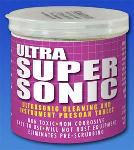 Ultra Super Sonic Tablets 30/Jar. Technologically advanced ultrasonic and instrument pre-cleaning