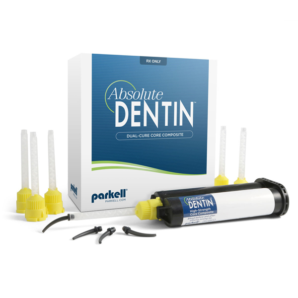 Absolute Dentin Dual-Cure Core Composite, Tooth Shade 50ml Carriage & Tips