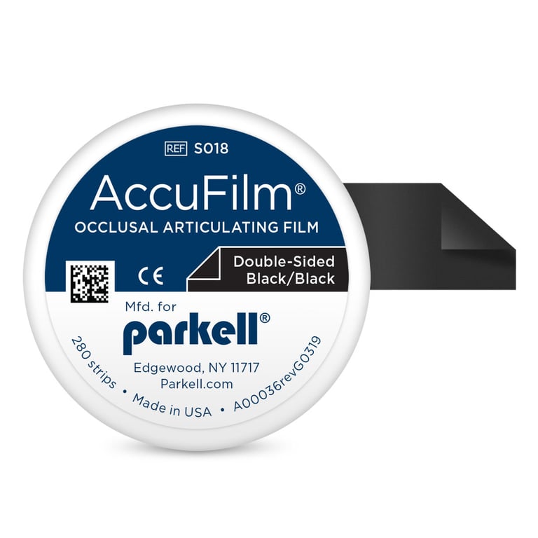 Accu Film ll Accu Film II - Black/Black. Double-sided .0008" (21 microns) articulating film. 280