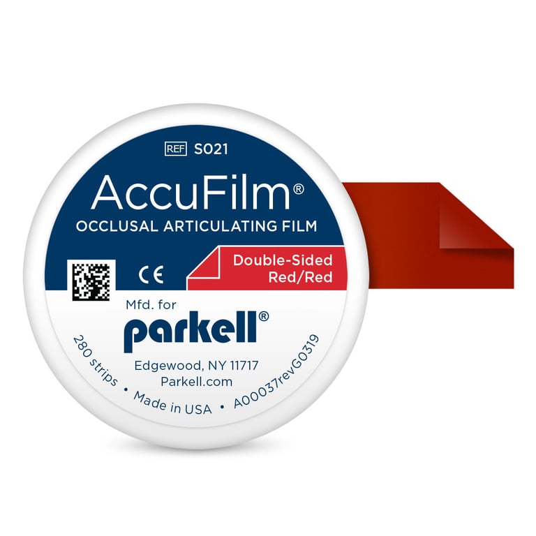 Accu Film ll Accu Film II - Red/Red. Double-sided .0008" (21 microns) articulating film. 280