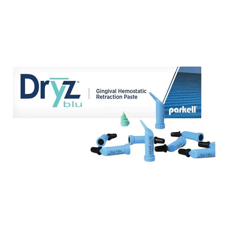 Dryz Blu Retraction Paste, Aluminum Chloride Unit Dose, 30/Pk. Bright aqua blue color allows easy