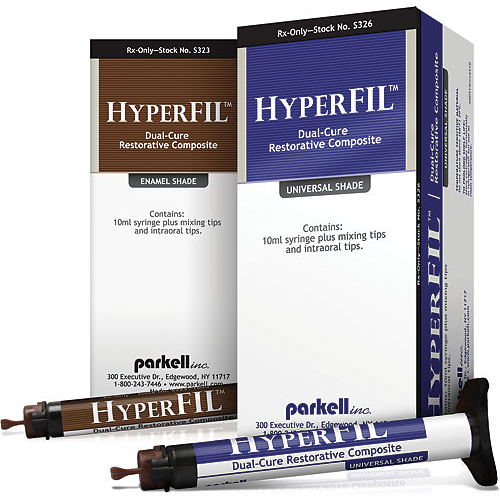 HyperFIL Dual cure restorative composite, Universal shade A2/B2, 10 ml cartridge. Designed