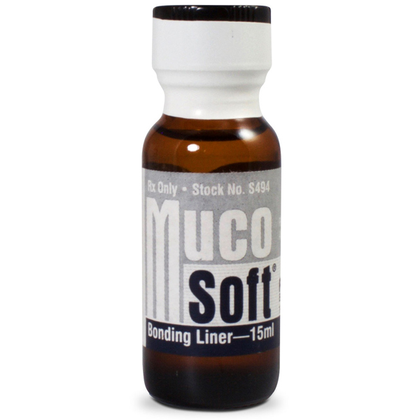 MucoSoft Bonding Liner adhesive refill, 15 ml bottle. For use Reline silicone (S492S) and glaze