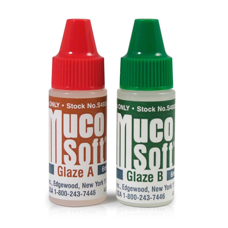 MucoSoft Glaze, bottle A - 6ml & bottle B - 6ml. For use Resilient Reline Silicone (S492S) Bonding