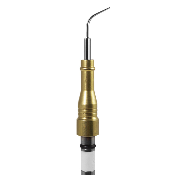 Parkell 25K Burnett Power-Tip scaler insert with internal water, stainless steel. Longer, slim