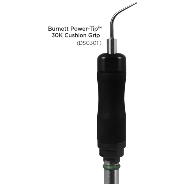 Parkell 30K Burnett Power-Tip Soft-Grip scaler insert with cushioned, ergonomic grip and internal