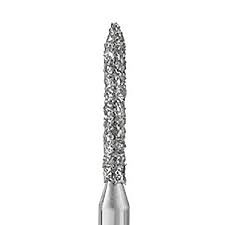 Parkell #885.012 Coarse Grit Beveled Cylinder Diamond Bur, 10/Pk. Diameter 1.2mm, tip diameter