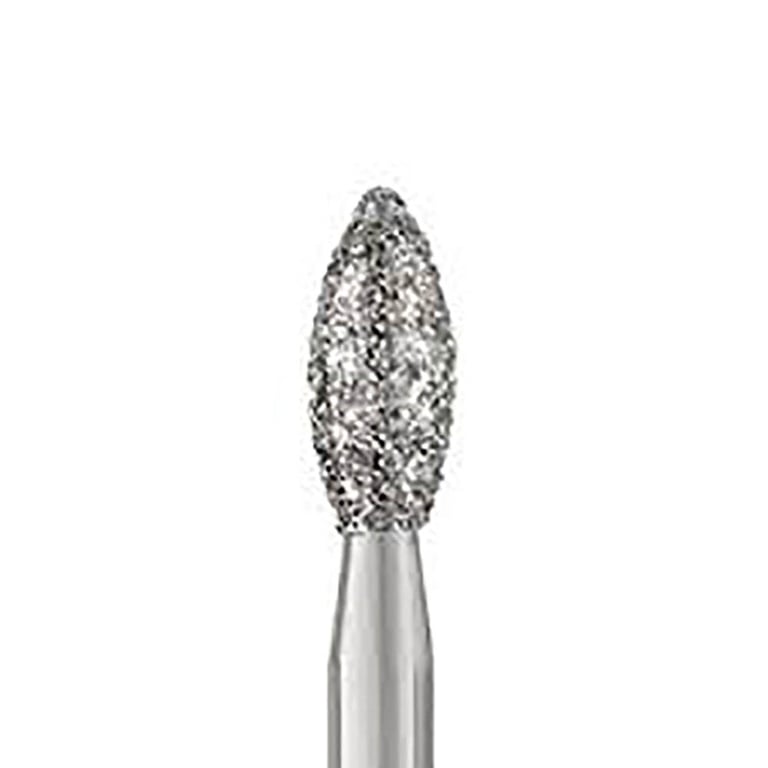 Parkell #368.023 Medium Grit Pointed Football Diamond Bur, 10/Pk. Diameter 2.3mm, tip diameter