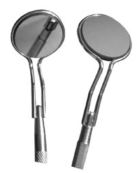 20/20 Size 5 cone socket plane surface and front-surface double-sided mouth mirror, box of 6