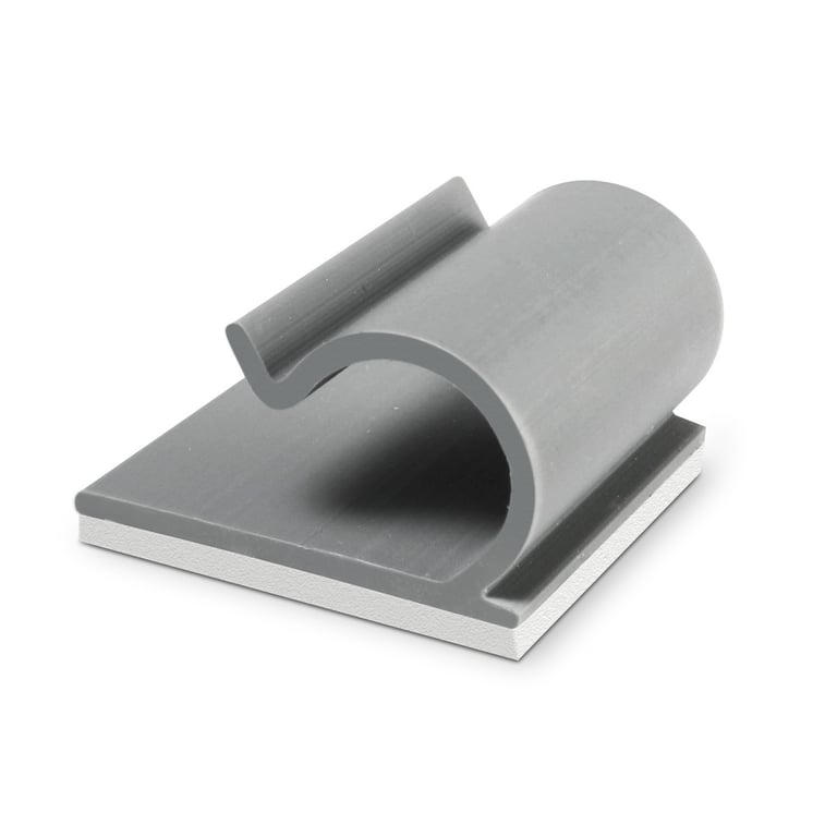 Parkell C-Clip Grey Plastic Handpiece Holder Package of 5 Pieces, Adhesive . Adheres to your