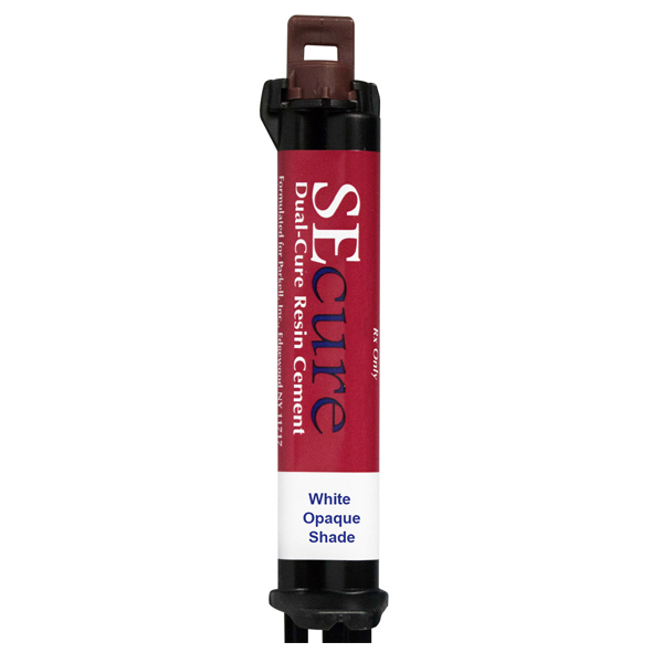 SEcure White Opaque shade dual-cure resin cement, 9 gm syringe & 10 mixing tips