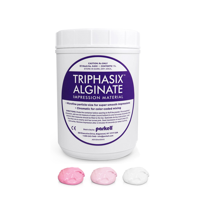 TriPhasix Chromatic Alginate 5 lb package, French Vanilla flavored, dust-inhibited formula, set