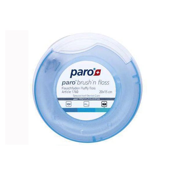 Paro brush 'n floss Dental Floss, 20 x 15cm, Single Dispenser. Ideal for cleaning braces, bridges