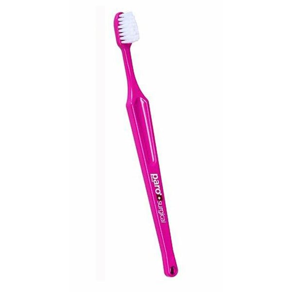 Paro Surgical Toothbrush, Pink, Mega Soft, 12/Pk. Recommended for the targeted treatment of wounds