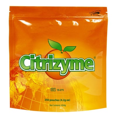 Citrizyme Enzyme Powder, 250 Unit-Dose Packets. Fast-acting dual enzyme formula that quickly