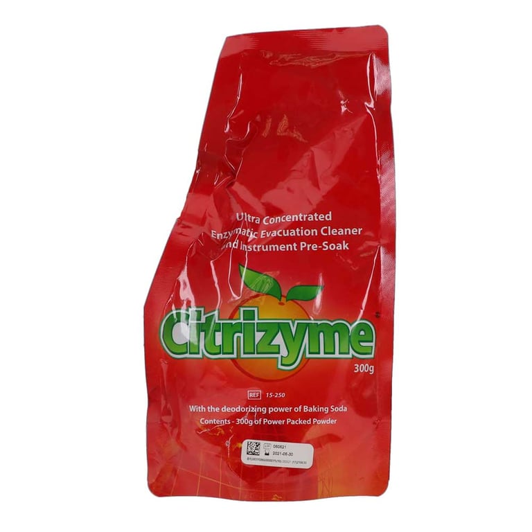 Citrizyme Evacuation System Cleaner, Dual Enzymatic Powder, 300g, 1/Pk. Provides 140 treatments