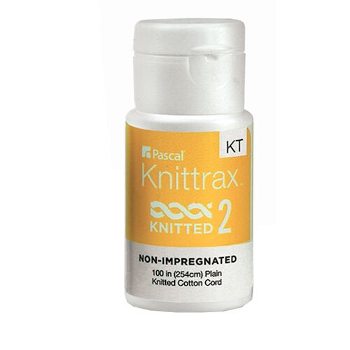 Knit-Trax Plain #2 Thick Retraction Cord, 100"/Bottle. 100% cotton cord is knitted into