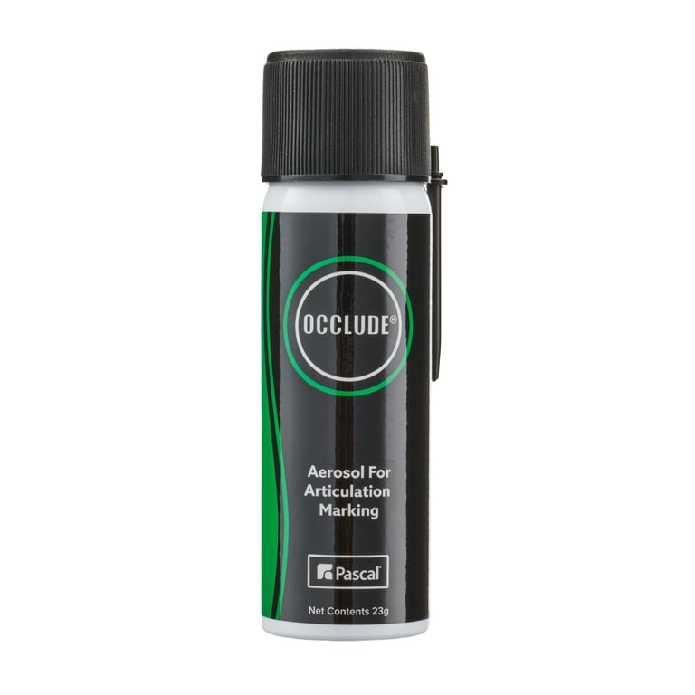 Occlude Green Aerosol Indicator Marking Spray 23 Gm. Marks any tooth or restorative surface