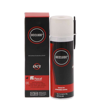 Occlude Red Aerosol Indicator Marking Spray 23 Gm. Marks any tooth or restorative surface
