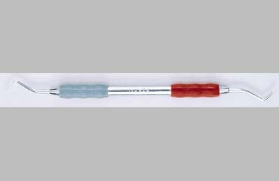 Pascal #PT-55 DE - Circlet Head, Serrated Retraction Cord Packing Instrument with Silicone Handle