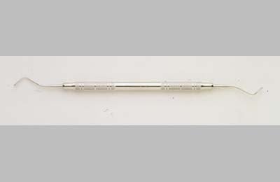 Pascal #R55A DE - Circlet Head, Serrated and Angled Retraction Cord Packing Instrument - Lingual