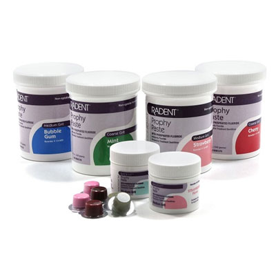 Radent Coarse Mint Prophy Paste with Fluoride. Box of 200 Unit Dose Cups