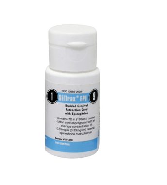 Sil-Trax EPI #9/#1 Medium Braided Retraction Cord with Epinephrine, 72" bottle of cord