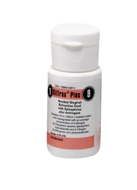 Sil-Trax Plus #9/#1 Medium Braided Retraction Cord with Epinephrine and Zinc Phenolsulfonate, 72"