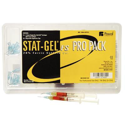 Stat Gel FS Pro Pack 12. 15.5% Ferric Sulfate Gel Tissue Retraction Assistant, pH 2.2. Pack